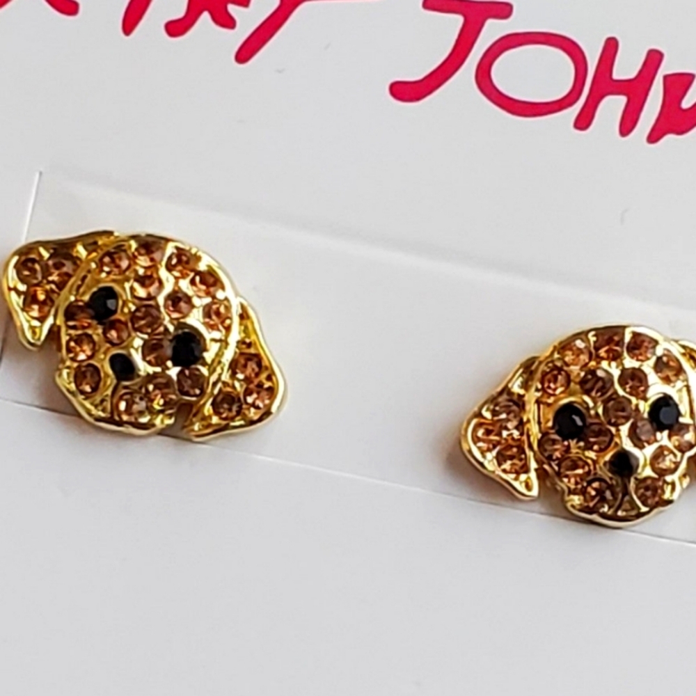 Labrador earrings studs rhinestones 🐾🐕 Dog Studs ❤️ Cute
